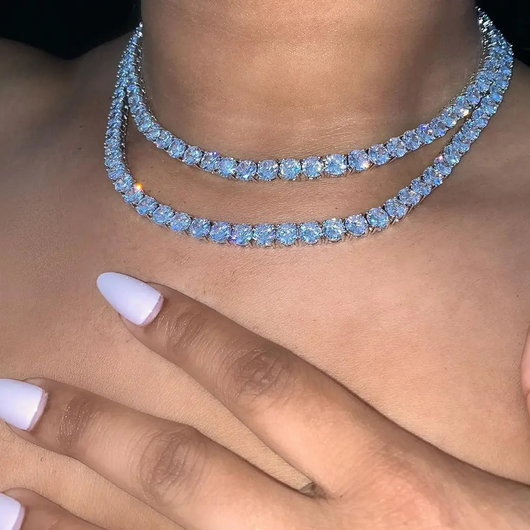 2023 Valentine's Gift Heart cz Miami cuban link chain choker necklace white pink girlfriend lover gift iced out jewelry