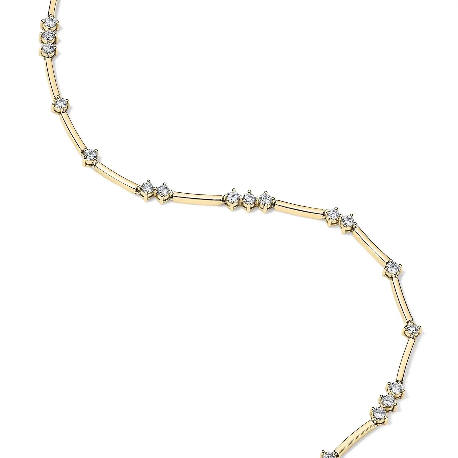 Geometric Choker Chain Pave 5A Cubic Zirconia Cz Station Link Chain Fashion Charm 2025 New High Quality Women Choker Jewelry